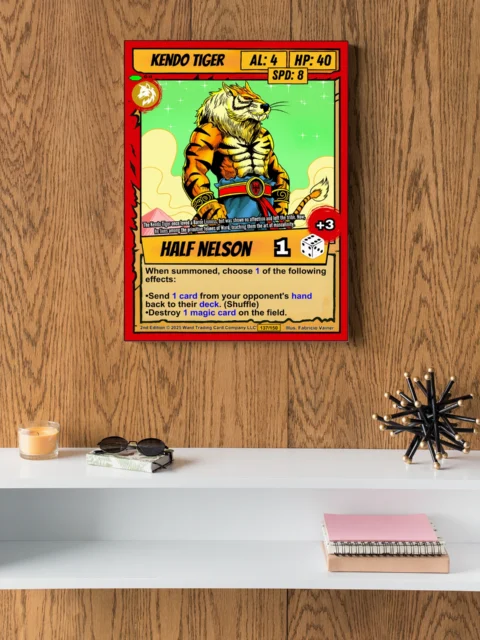 Kendo Tiger Canvas Print from Ward TCG