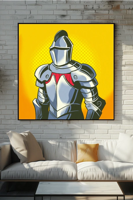 Knight Armor Art Fantasy Canvas Print from Ward TCG - Image 3