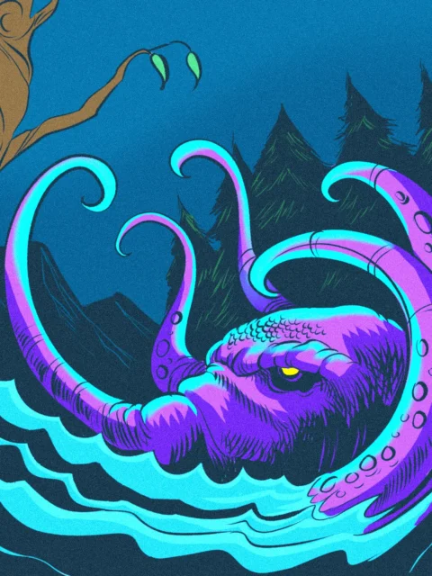 Alternative view of Kraken Art Fantasy Wall Art from Ward TCG