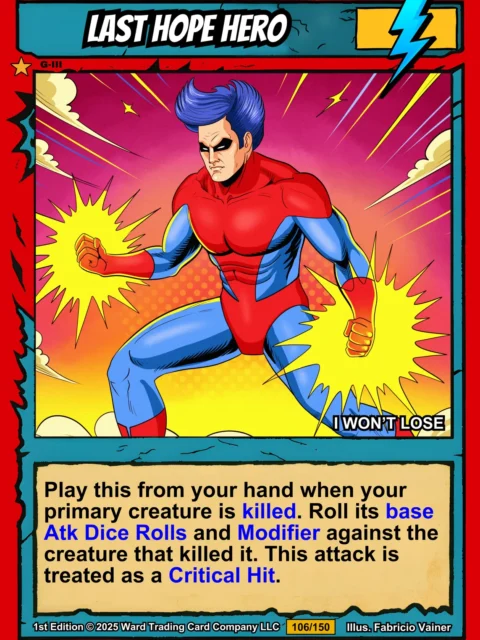 Alternative view of Last Hope Hero Fine Art Canvas from Ward TCG