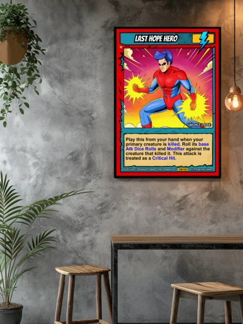 Last Hope Hero Fine Art Canvas from Ward TCG