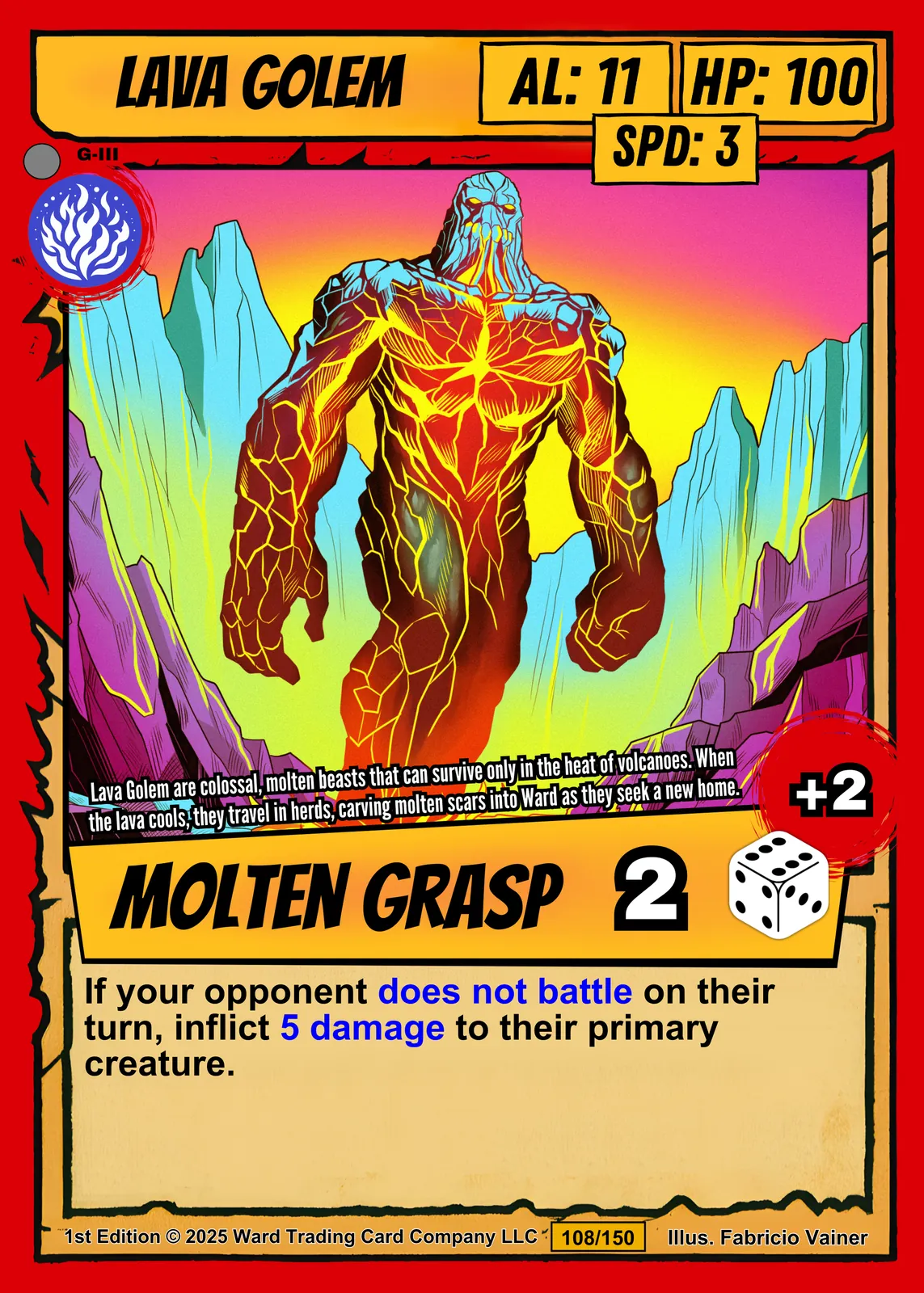 Lava Golem Fantasy Wall Art from Ward TCG - Image 2