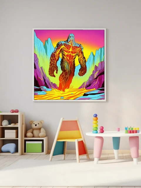Lava Golem Art Fantasy Wall Art from Ward TCG