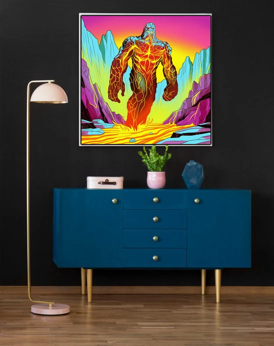 Lava Golem Art Fantasy Wall Art from Ward TCG - Image 3