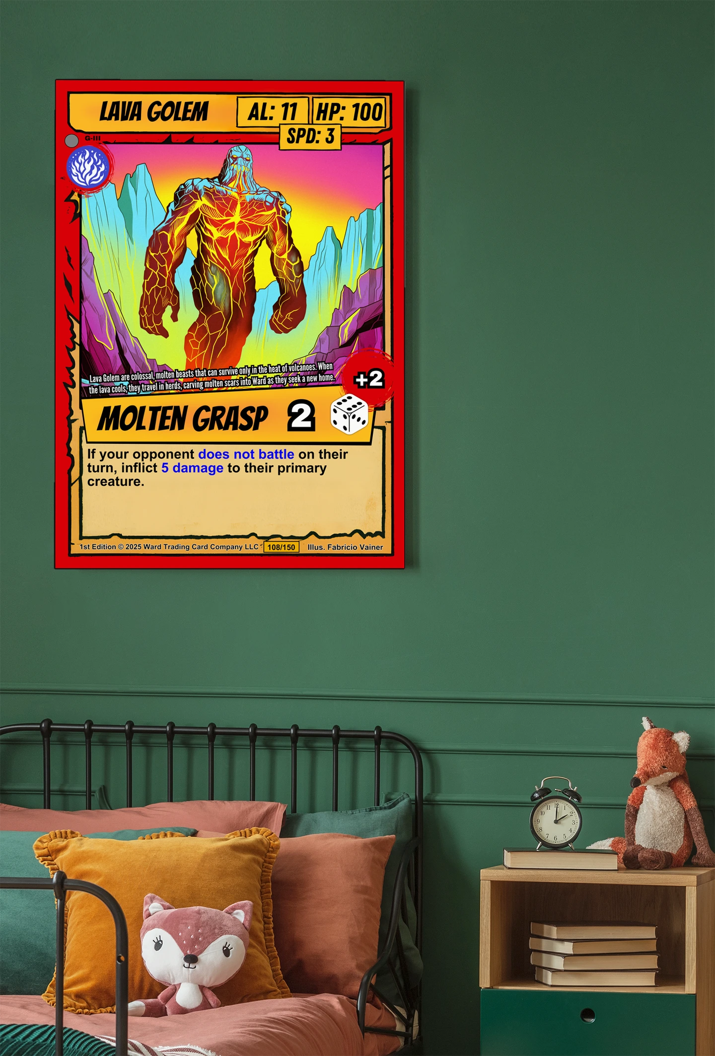 Lava Golem Fantasy Wall Art from Ward TCG - Image 4