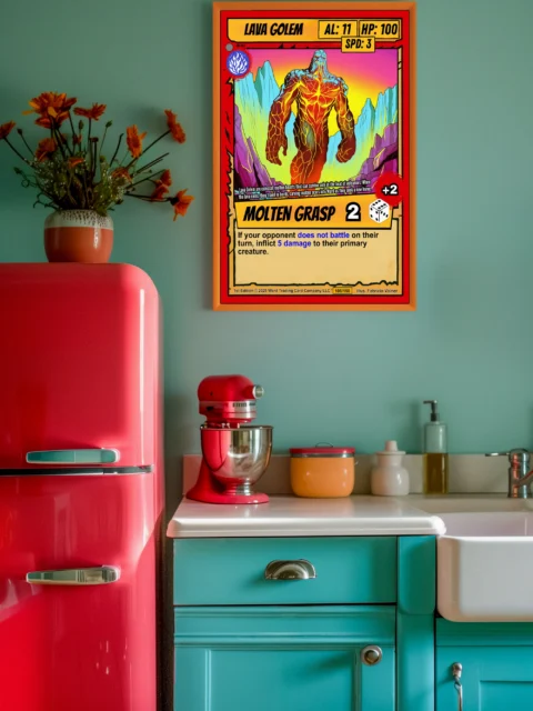 Lava Golem Fantasy Wall Art from Ward TCG