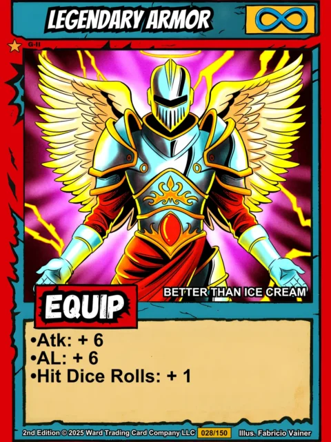 Alternative view of Legendary Armor Fantasy Canvas Artwork from Ward TCG