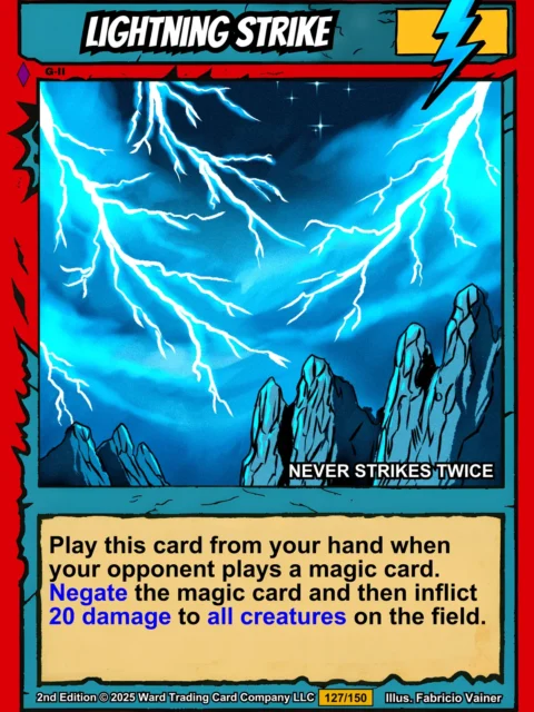 Alternative view of Lightning Strike Fantasy Art Print from Ward TCG