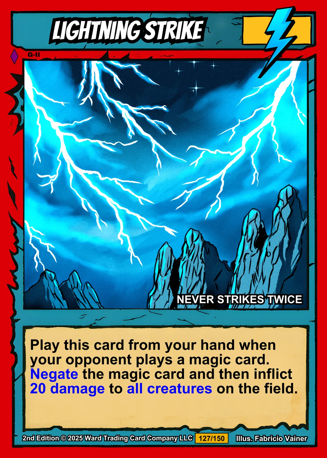 Lightning Strike Fantasy Art Print from Ward TCG - Image 2
