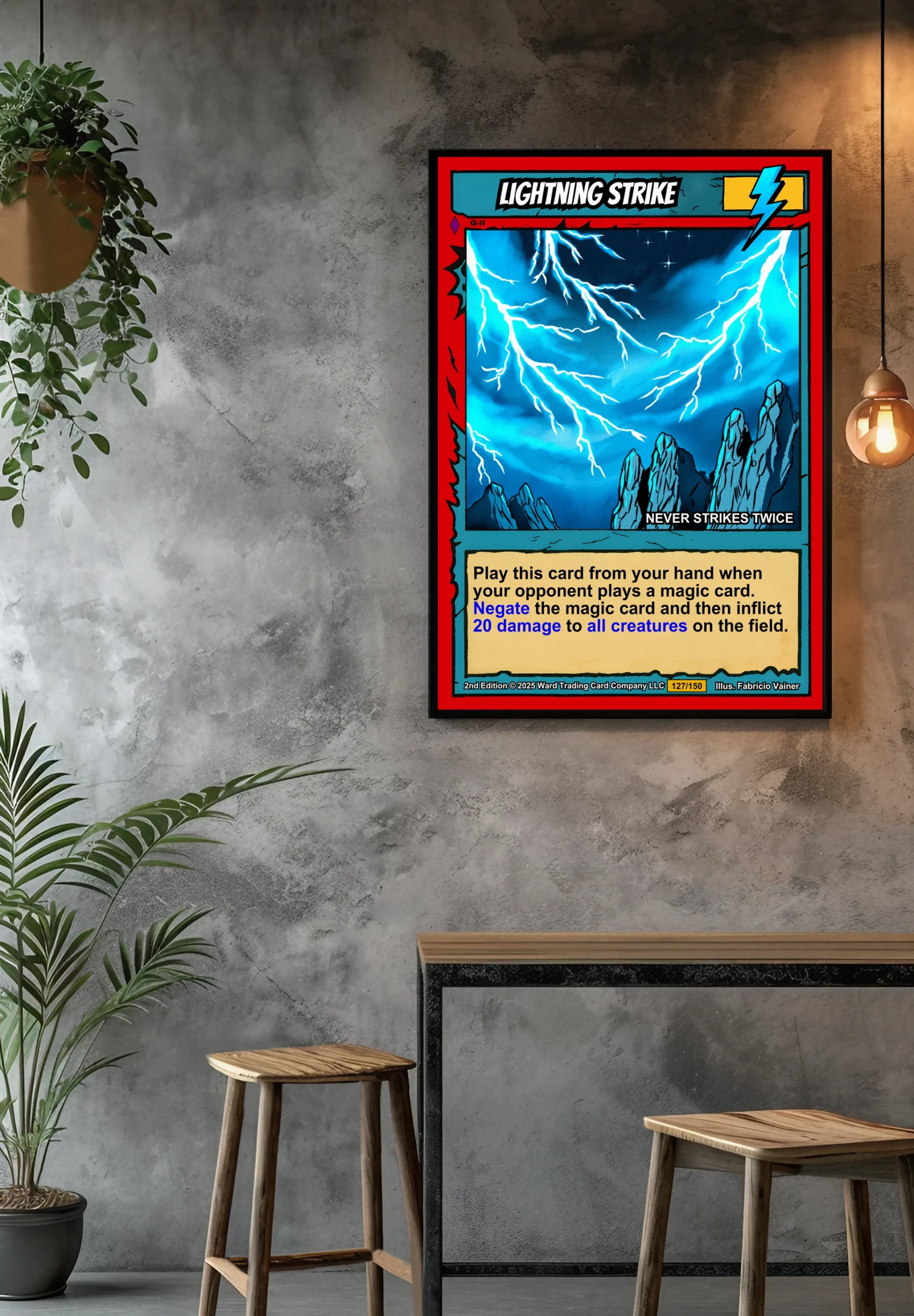 Lightning Strike Fantasy Art Print from Ward TCG - Image 3