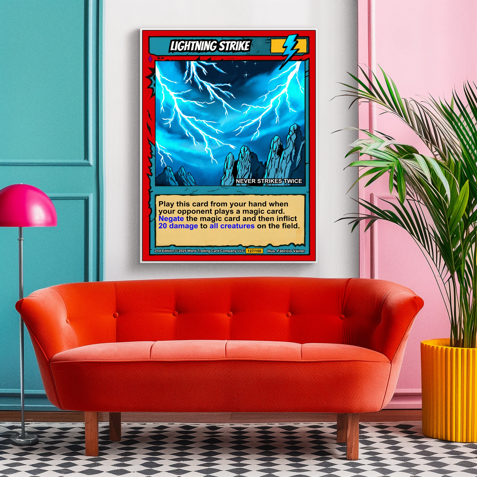 Lightning Strike Fantasy Art Print from Ward TCG - Image 4