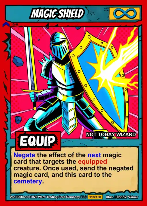 Cap Shield Magic Magic Shield Canvas Print | Ward TCG Comic Book Art