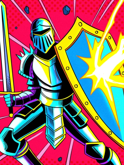 Alternative view of Magic Shield Art Canvas Print from Ward TCG