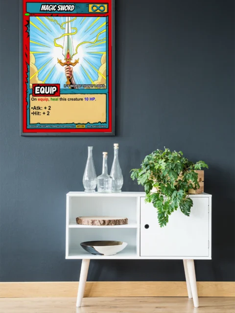 Magic Sword Fantasy Canvas Print from Ward TCG