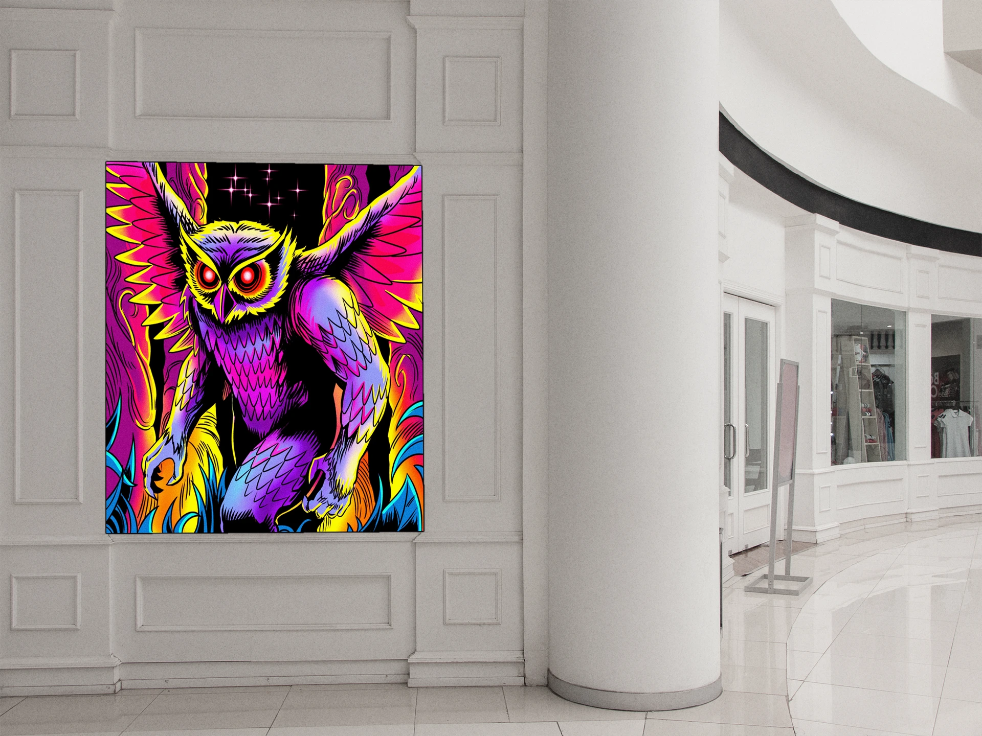 Man Owl Art Fantasy Canvas Print from Ward TCG - Image 5