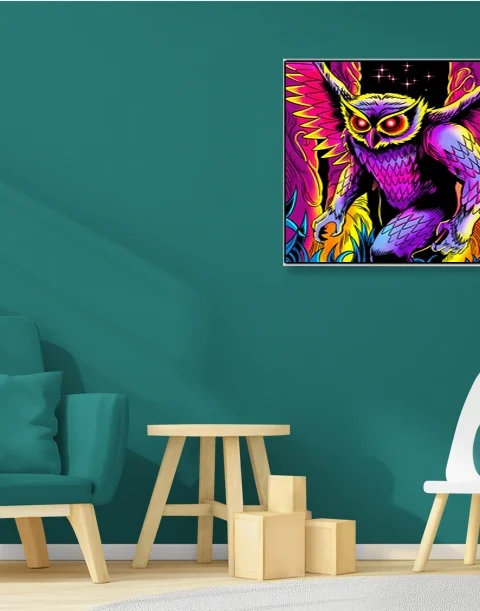 Man Owl Art Fantasy Canvas Print from Ward TCG