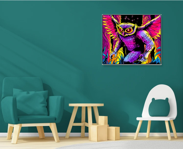 Man Owl Art Fantasy Canvas Print from Ward TCG
