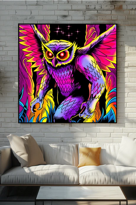 Man Owl Art Fantasy Canvas Print from Ward TCG - Image 4