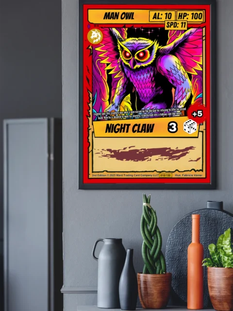 Man Owl Fantasy Canvas Print from Ward TCG