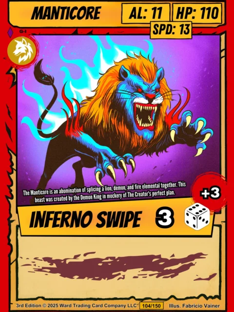 Alternative view of Manticore Fantasy Wall Art from Ward TCG