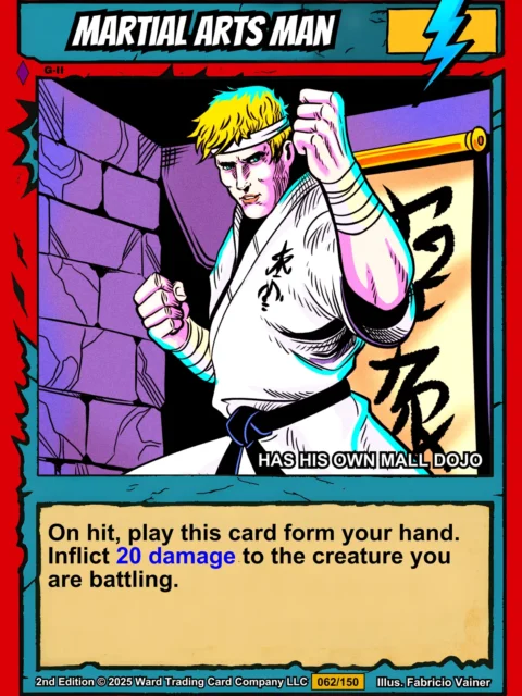 Alternative view of Martial Arts Man Fine Art Canvas from Ward TCG