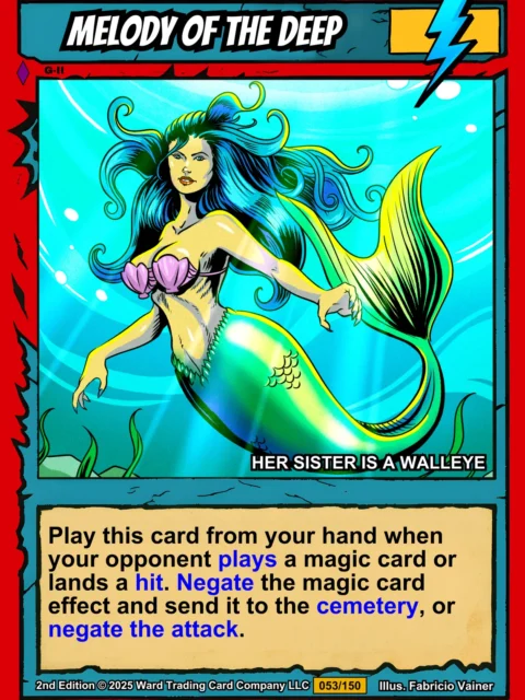 Alternative view of Melody Of The Deep Fantasy Wall Art from Ward TCG