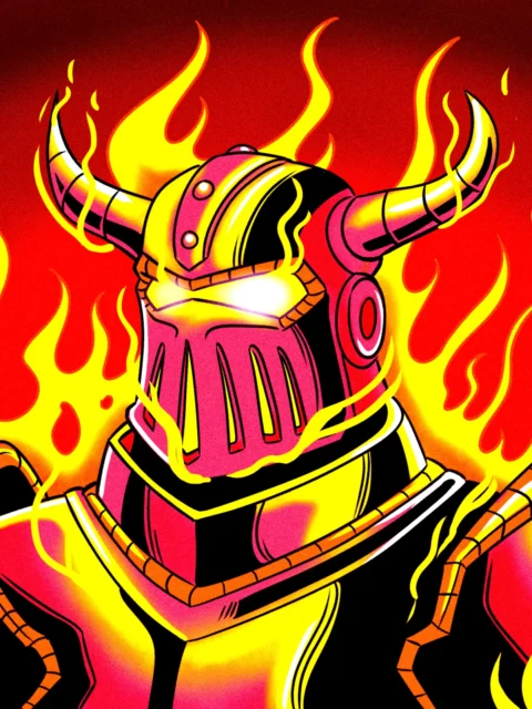 Alternative view of Melt Armor Art Canvas Art Print from Ward TCG