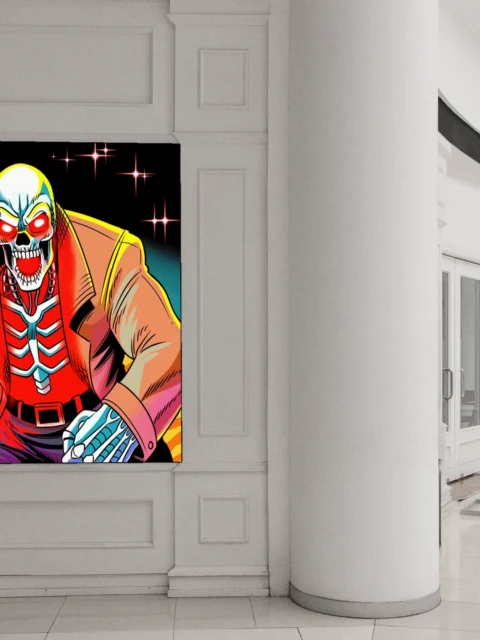 Metalic Bone Art Canvas Wall Art from Ward TCG