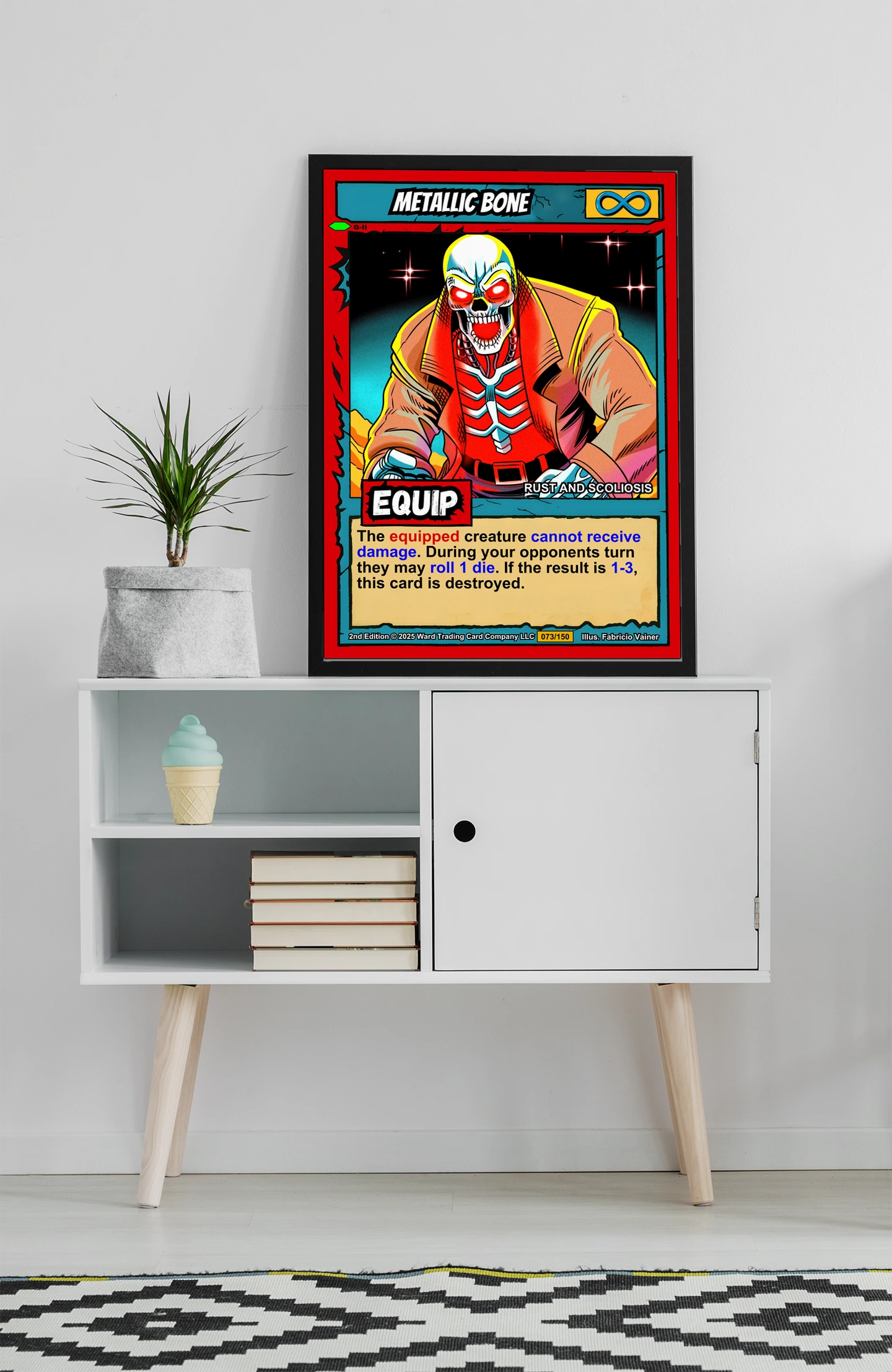 Metallic Bone Fantasy Art Print from Ward TCG - Image 3