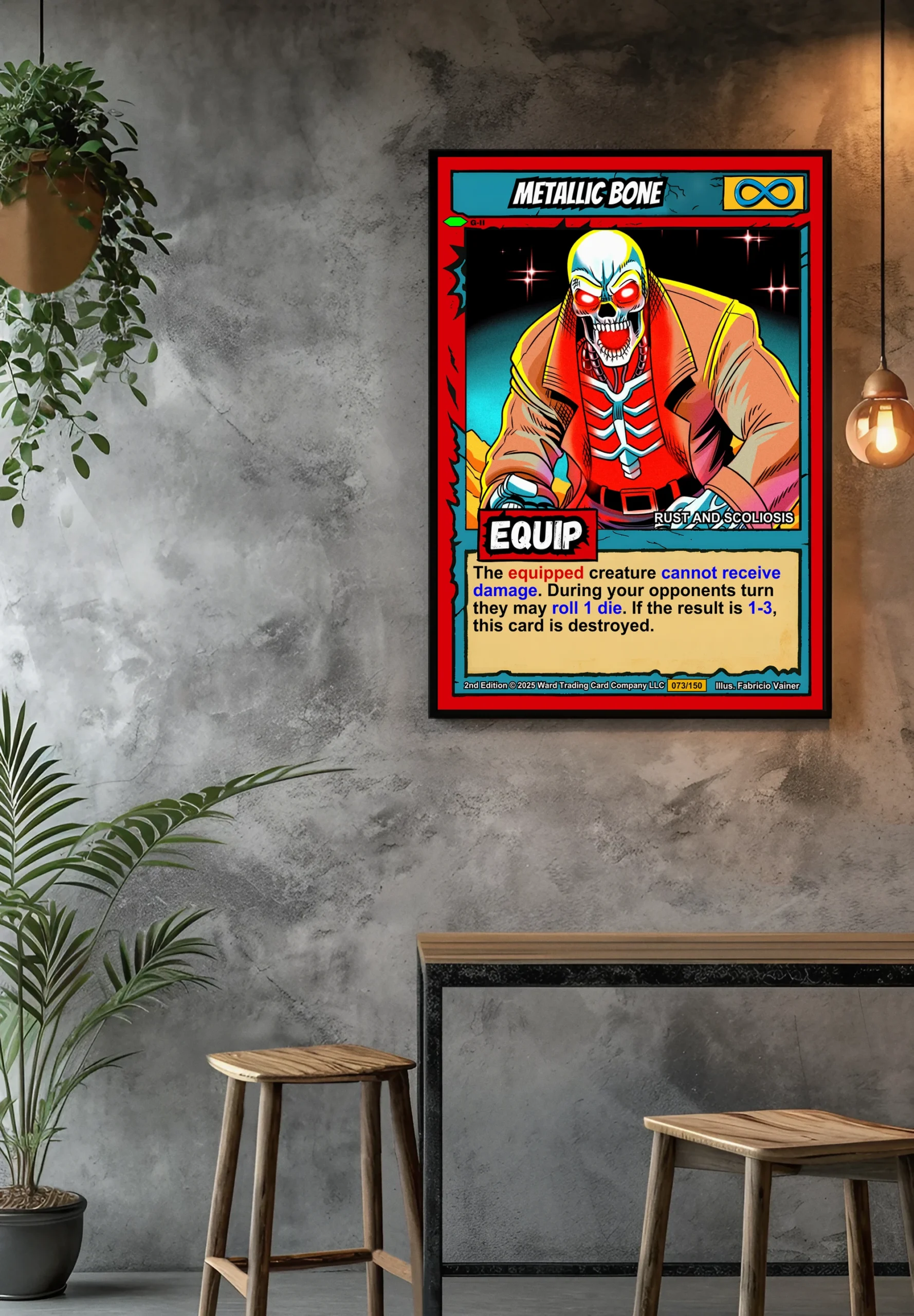 Metallic Bone Fantasy Art Print from Ward TCG