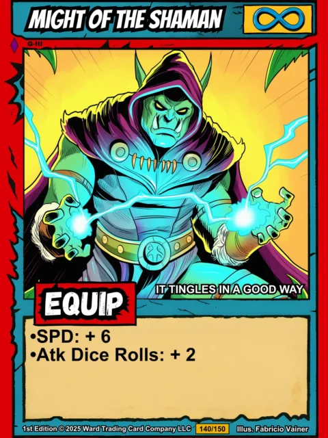 Alternative view of Might Of The Shaman Fantasy Canvas Artwork from Ward TCG