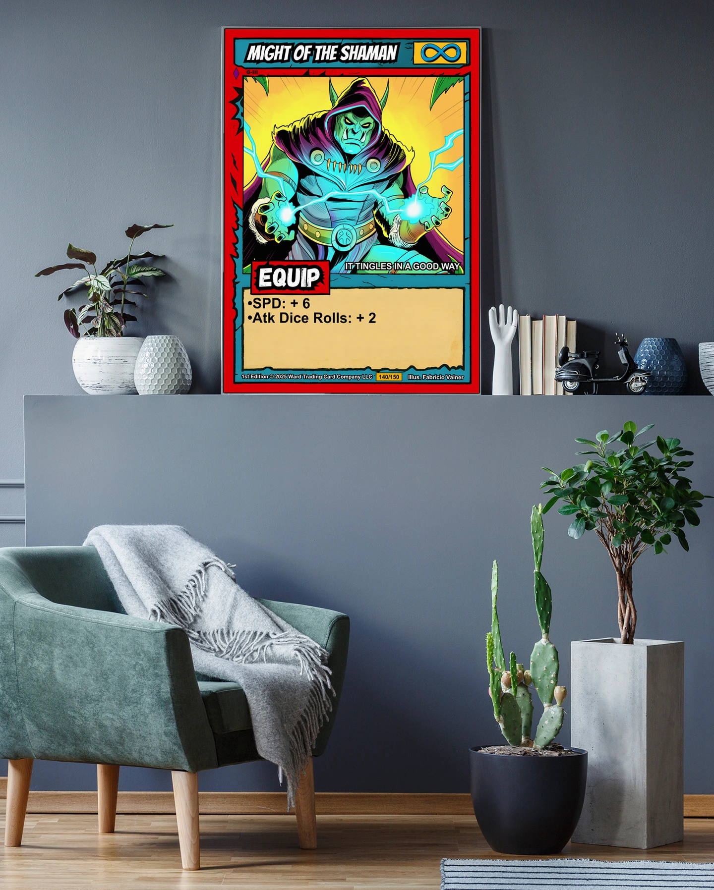 Might Of The Shaman Fantasy Canvas Artwork from Ward TCG - Image 3