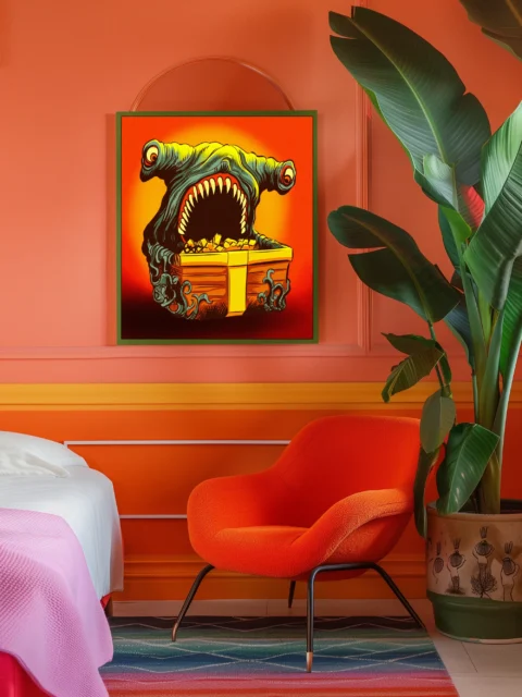 Mimic Chest Art Gallery Canvas Print from Ward TCG