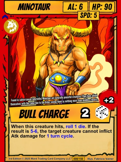 Alternative view of Minotaur Canvas Wall Art from Ward TCG