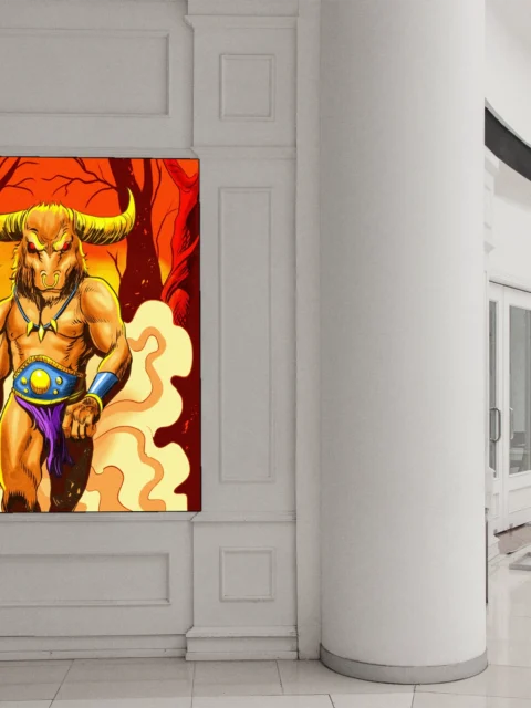 Minotaur Art Fantasy Canvas Artwork from Ward TCG