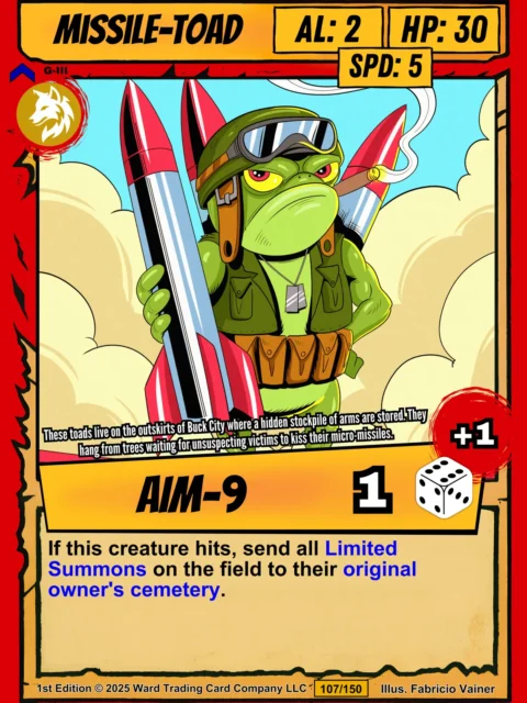 Alternative view of Missile Toad Fine Art Canvas from Ward TCG