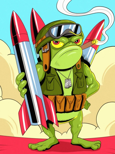 Alternative view of Missile Toad Art Fantasy Canvas Print from Ward TCG