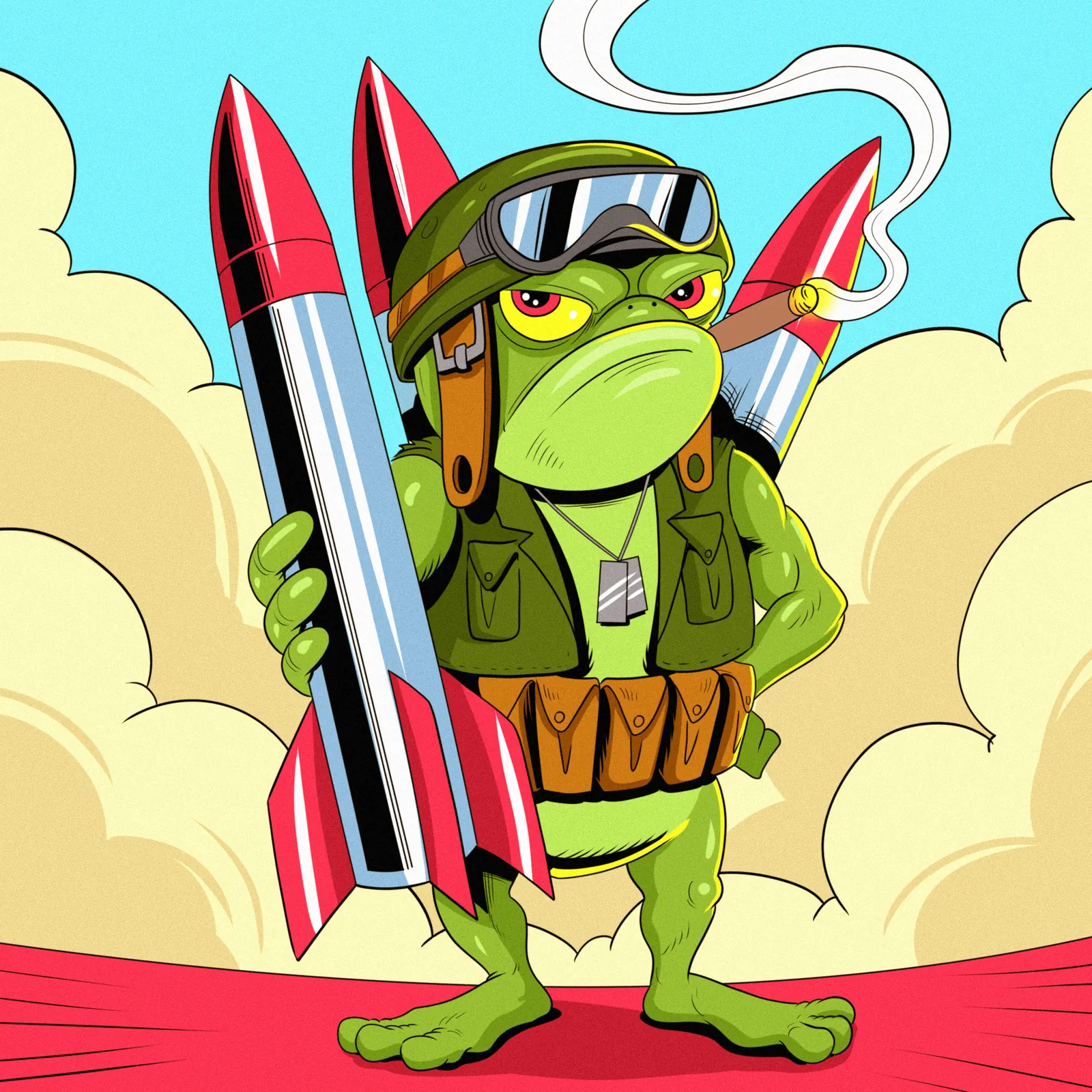Missile Toad Art Fantasy Canvas Print from Ward TCG - Image 2
