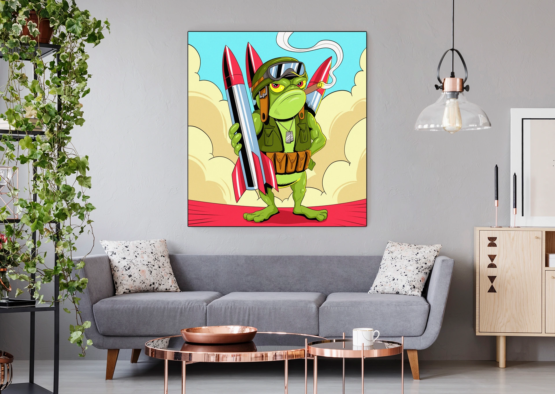 Missile Toad Art Fantasy Canvas Print from Ward TCG