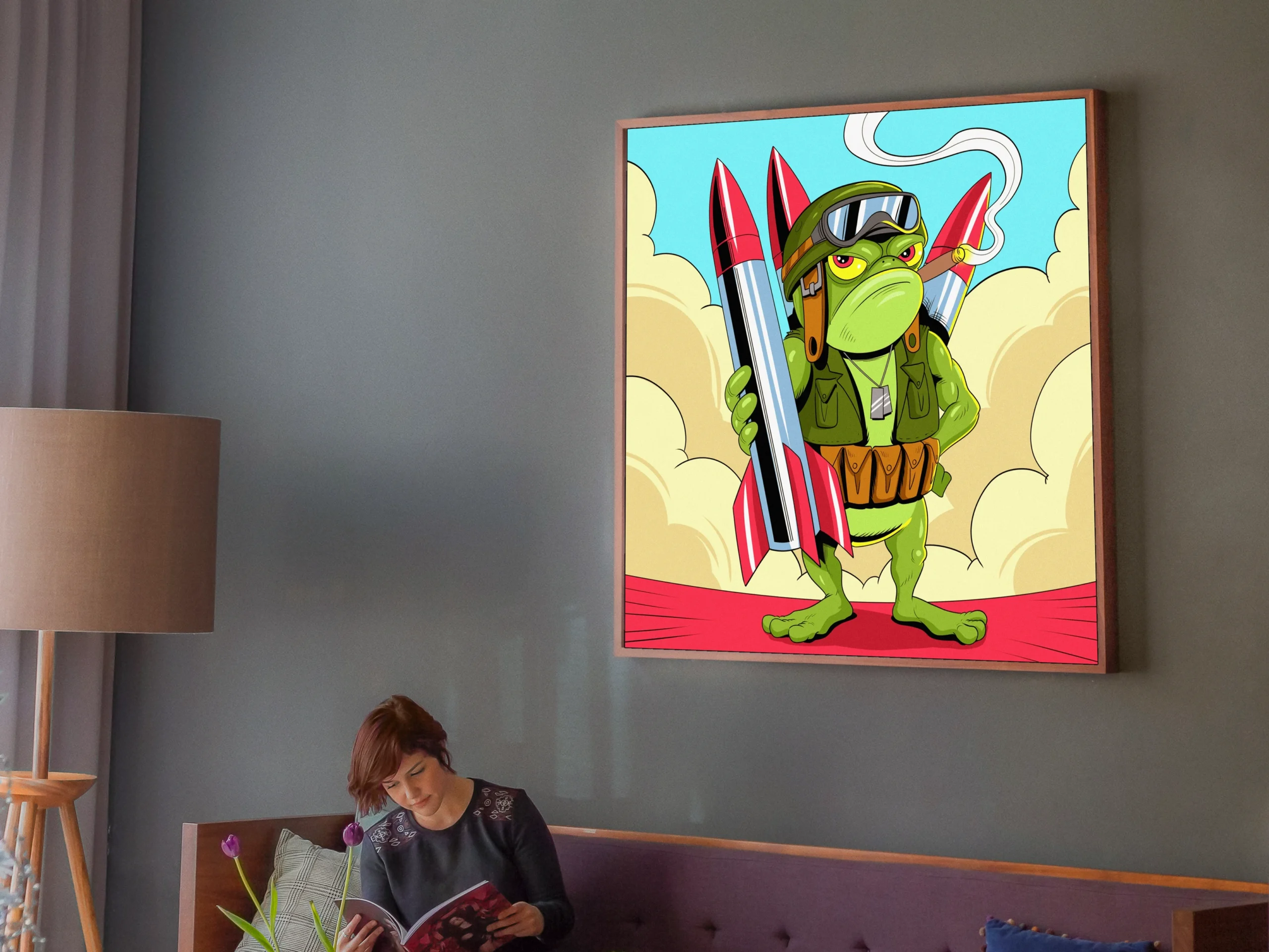 Missile Toad Art Fantasy Canvas Print from Ward TCG - Image 5