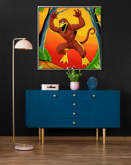 Monkey Duck Art Fantasy Canvas Artwork from Ward TCG - Image 4