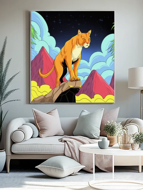 Montain Lion Art Fantasy Wall Art from Ward TCG