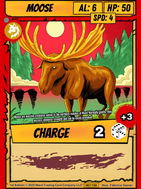 Alternative view of Moose Fantasy Art Print from Ward TCG