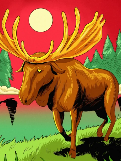 Alternative view of Moose Art Canvas Wall Art from Ward TCG