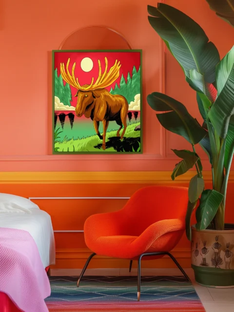Moose Art Canvas Wall Art from Ward TCG
