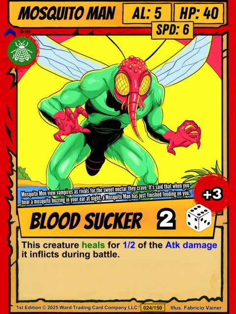 Alternative view of Mosquito Man Canvas Wall Art from Ward TCG