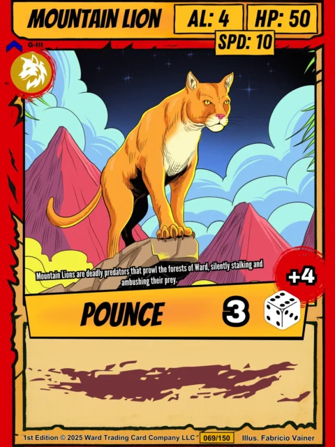 Alternative view of Mountain Lion Gallery Archival Print from Ward TCG