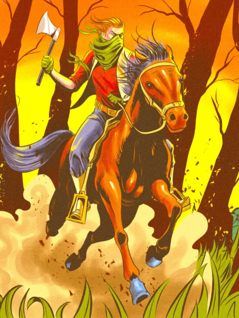 Alternative view of Mounted Assault Art Fantasy Wall Art from Ward TCG