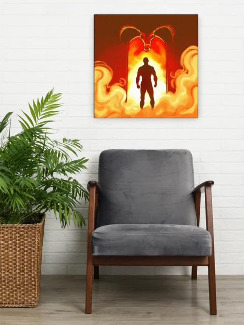Mysterious Door Art Canvas Art Print from Ward TCG