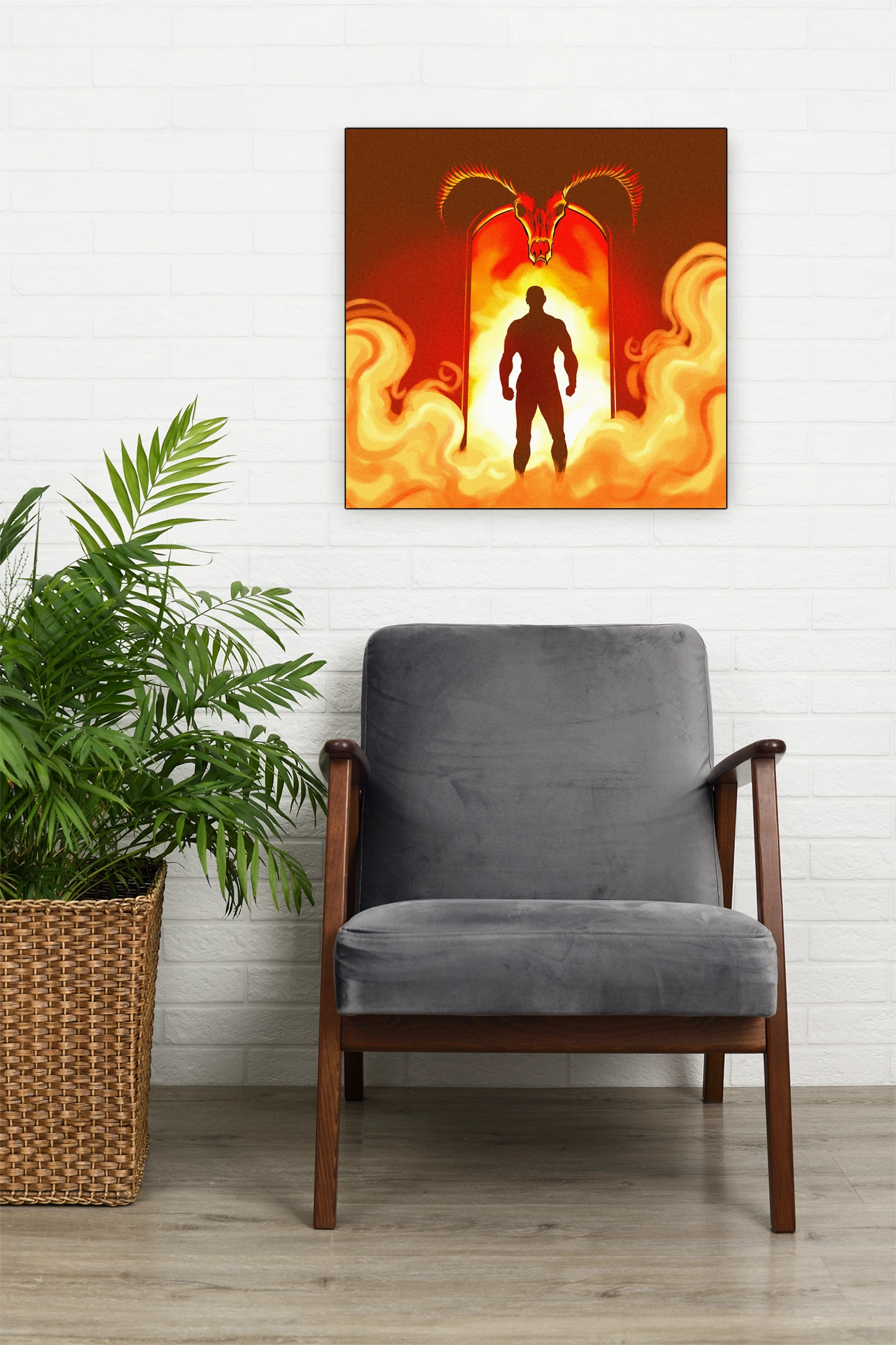 Mysterious Door Art Canvas Art Print from Ward TCG